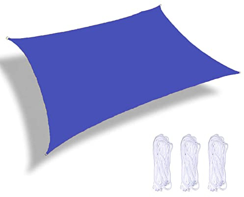 Toile ombrage 6x6m respectueux de l'environnement, sans Odeur pergola Jardin Exterieur la déchirure Jardins, Navy Blue