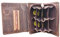 Freédéric Johns Geldbörse mit Münz- und Scheinfächern – 8 Separate Fächer – Geldbörse Euro – Geschenkidee aus Leder (Braun, L)