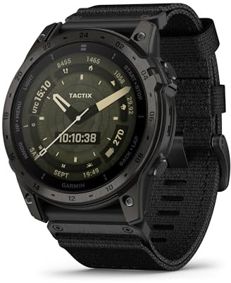 Garmin Tactix 7 AMOLED Edition Smartwatch GPS specializzato militare e tattico, display AMOLED adattivo, torcia integrata, mappatura TopoActive precaricata