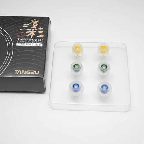 Linsoul Tangzu Tang Sancai Wide Bore Silikon-Ohrstöpsel | für In-Ear-Kopfhörer, Ersatz Ohrstöpsel Tipps (S+M+L,3 Paare)