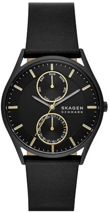 Skagen Herrenuhr Holst Quarz/Multi Uhrwerk 40 mm Gehäusegröße mit einem Lederarmband SKW6911
