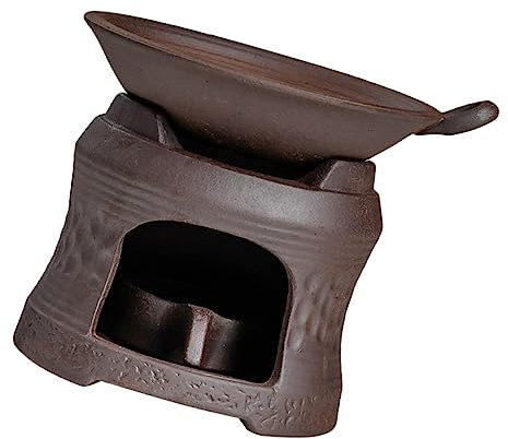 HOMSFOU 1 Set Tea Stove Ceramic Heaters Teapot Heater Teapot Dish Warmer Ceramic Tea Light Burner Vintage Teapot Warmer Aromatherapy Oil Burner Candle Holder Old Fashioned Brazier Ceramics