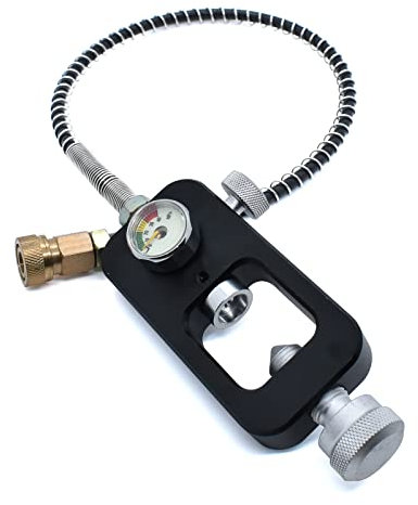TUDIVING - Ensemble de réservoir de 0,5 l, mini cylindre d'oxygène avec masque intégral et tuba, kit de voyage portable pour plongée sous-marine, respiration, sauvetage, nettoyage bateau (valve