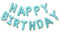 TONIFUL Blau Happy Birthday Ballon Girlande,16 Zoll Blau Folie Happy Birthday Folienballon Luftballon Geburtstagsballon Banner Helium Ballon für Geburtstag Party, Geburtstagsbanner
