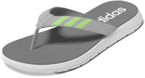 adidas Comfort Flip-Flops, Sandalias deslizantes Hombre, Gris Verde Spark Blanco, 42 2/3 EU