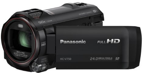 Panasonic HC-V750EB-K Full HD Camcorder - Black (24MP, 50x Intelligent Zoom, Wi-Fi, NFC) (New for 2014) (Renewed)