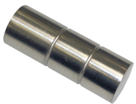 GARDINIA Endknöpfe für Gardinenstangen, Endstücke Zylinder für Ø 16/19 mm, Serie Sol, 2 Stück, Edelstahl-Optik