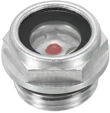 PATIKIL Ölschauglas für Luftkompressor M18x1,5 Außengewinde Aluminium Legierung Kompressor Ersatzteile Öl Flüssigkeits Standanzeige Luftkompressor Schauglas Teile mit O Ring