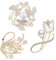 SSyang Broche Bowknot Broche Perle Bowknot Artificielle,3 pcs Broche Bowknot Vintage pour Femmes Broche de fixation de vêtements,pour la Fixation de Pull,Châles et Robes,Cadeaux pour Les Filles (Or)