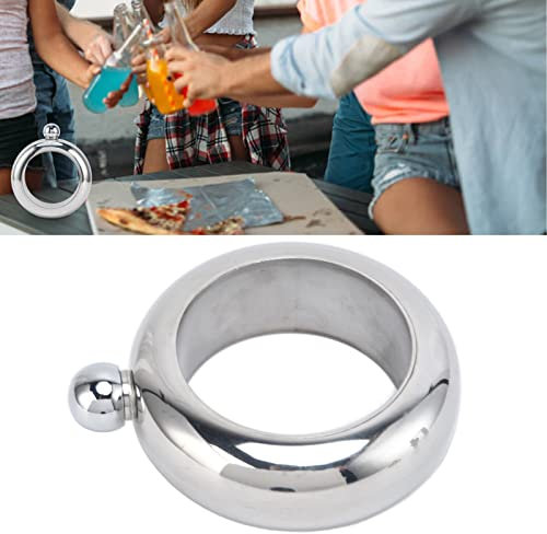 Stainless Steel Bracelet Flask, Funnel Included, 100ml Capacity for Parties, Bars, Surprise Hip Flask, for Drink Lovers