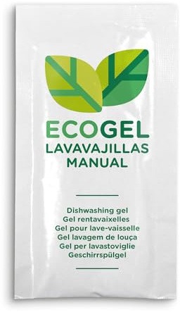 Hostelpak | 1000 x 8 ml | Detergente lavavajillas manual Sachet monodosis | Amenities apartamento turistico