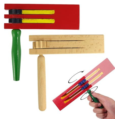 Hölzerne Federratsche, Ratschen-Musikinstrument - Traditionelle Musikratsche für Fußballspiele | Mexikanisches Rasselspielzeug, Kinderinstrumente, tragbar, exquisit für Familientreffen, Sportteil