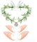 Elfen Kopfschmuck mit 2 Paar Elfenohren, Waldfee Haarreif, Elfenkrone Schmuck, Feen Krone, Feenblätter Krone Stirnband, Haarschmuck Waldfee, Tiara Elfe für Hochzeit Karneval Halloween Cosplay
