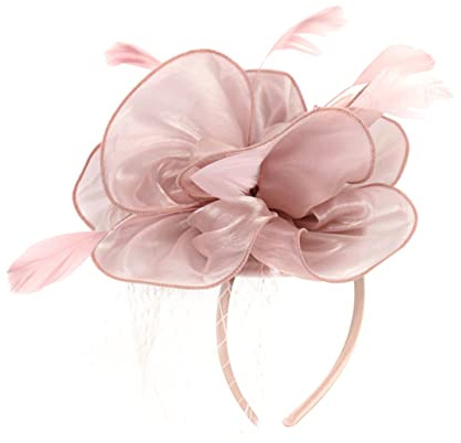 TINEASUR Fascinator Femme Élégant Avec Et Plumes Accessoire De Tête Pour Mariage Tea Party Et Cocktail