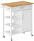sogesfurniture Carrito de cocina con ruedas, isla de cocina móvil con placa de trabajo y toallero, carrito con cajón, puerta, estantes, 80 x 47 x 115 cm, color blanco