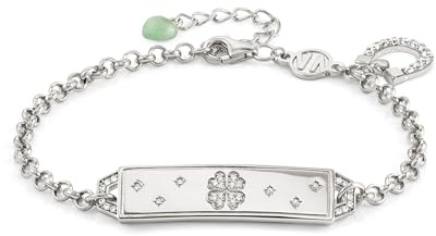 Nomination® - Bracciale Donna, Collezione Talismani in Argento 925 e Quarzo Rosa, Incisione Nella mia vita ci sia.., 15,50-19 cm, Regalo Donna, Confezione Originale