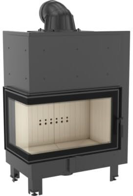 KRATKI Kamineinsatz aus Stahl MBO 15kW Eck Links Ø200 BImSchV 2 EEK A+