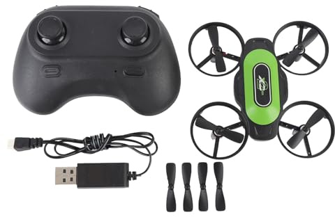 POENVFPO Fernbedienungs -Mini -Drohne, 360 Grad Flip, Auto -Schwebe, Höhenhalte, Runde Propellerschutz Im Innenbereich für Kinder (2 Batterien)
