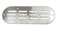 Grille Aération Ovale inox 170 x 59 mm