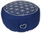 maylow Yoga mit Herz Yogakissen Meditationskissen Stickerei Blume des Lebens 33x15 cm für Anfänger und Geübte Bio-Dinkelspelz Füllung Bezug und Inlett Baumwolle waschbar (blau/light golden)