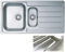 VBChome: Einbauspüle 980 x 500 mm Camping Küchenspüle - Leinenstruktur Alveus Line 10 Spülbecken EDELSTAHL Camping 1,5 Becken Ablaufgarnitur