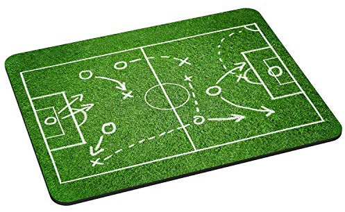 PEDEA Gaming und Office Mauspad - 220 x 180 mm - mit vernähten Rändern und rutschfester Unterseite, Soccer