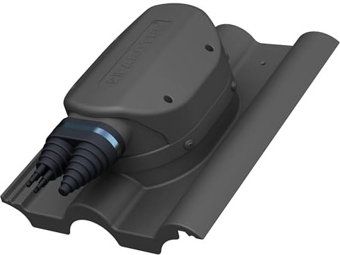 Wasserdichter Solardurchgang Photovoltaik-Dachdurchgang für Creaton Heidelberg Dachziegel - Solar Dachdurchführung (RAL 7016 - Anthrazit)