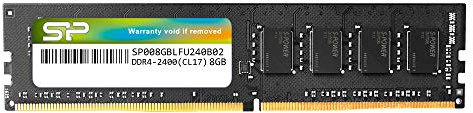 Silicon Power Mémoire UDIMM pour Ordinateur de Bureau 8 Go DDR4-RAM-2400 MHz PC4 19200 288 Broches 1,2 V CL17 Non ECC