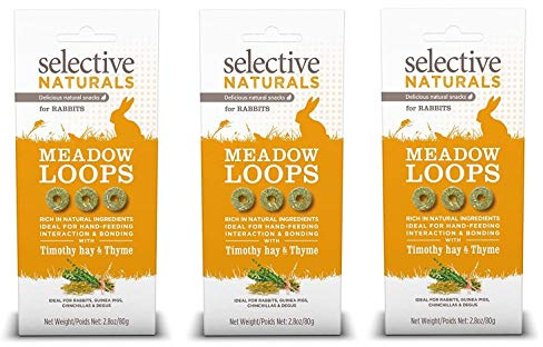 Supreme Petfoods 3 Pack of Selective Naturals Meadow Loops, 2.8 Ounces each, with Timothy Hay and Thyme