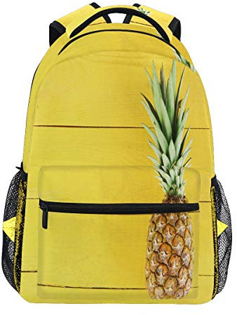 Mnsruu Ananas-Rucksack aus Holz, Gelb