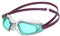 Speedo Unisex Kinder Hydropulse Schwimmbrille | Bequeme Passform | Verstellbares Design | Anti-Beschlag | Wasserdicht Schwimmbrille, Deep Plum/Clear/Light Blue, Einheitsgröße