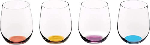 RIEDEL 5414/88 Happy O - Weinglas/Wasserglas/Cocktailglas (4er Vorteilsset Silber)