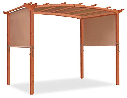 LDAILY 7'x17' Universal Replacement Canopy, Universal Top Cover for Pergola Structure, Canopy Cover Replacement with Straps, Replacement Canopy Top for Yard, Patio, Garden