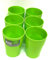 ECO 6 Pack Hard 420ml Plastic Cups Reusable | Stackable Plastic Tumblers for Parties | Green Toddler Cup for Everyday Use | Unbreakable Kids Cups for Outdoor Picnics & BBQ (420 ml) (Green)
