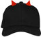 SOIMISS Halloween Baseballmütze Teufel Horn Baseballmütze Outdoor Vielseitige Peaked Cap Teufel Kostüm Zubehör für Halloween Party Geschenke (Schwarz)