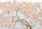 wandmotiv24 Fototapete Blütenbaum rosa gold, XS 150 x 105cm - 3 Teile, Wanddeko, Wandbild, Wandtapete, Kirschblüte Dreieck grau Baum Blüte M6613