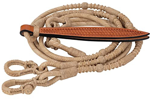 Weaver Leather Unisex-Erwachsene 1,9 x 2,1 m geflochtener Romal-Zügel, NT Western Products, Natürlich, 3/8 x 7-1/2'