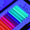 Beauty7 Neon UV farbige Wimpernverlängerung Farbe Wimpernverlängerungen leuchten unter UV Licht Schwarzlicht Farbe Selbstfächernde Wimpern Regenbogenfarben 7 Farben D+ 0.07 13-15mm