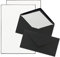 25x Trauerpapier Sets DIN A4 mit schwarzen Umschlägen, weiß gefüttert - Briefpapier mit handgemachtem schwarzen Rand - Briefpapier für Kondolenz
