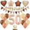 Luftballon 50. Geburtstagsdeko, Retro Ballon Geburtstagsdeko Frau 50 Jahr, Retro 50 Geburtstag Party Dekorationen, Zahl 50. Frau, Ballon 50. Geburtstag Mann