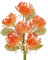 Briful Künstliche Herbst-Chrysanthemen-Blumen, 10,2 cm, künstliche Nadelkissen, große Spinne, Mütter, Herbstblumen für Heimdekoration, Tafelaufsatz, Hochzeitsstrauß (Rot-Orange), 6 Stück