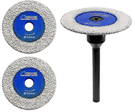 SHDIATOOL Diamant Mini Sägeblätter Trennscheibe für Marmor, Granit, Stein, Beton, Mauerwerk 3pcs 50mm