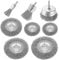 Wire Wheel Cup Brush Drills Set 8 pcs,Steel Wire Brush Wheel Cup Brush Metal Brushes for Drill 1/4 Inch Shank for Cleaning Rust, Flakes and Abrasives Drill Attachment