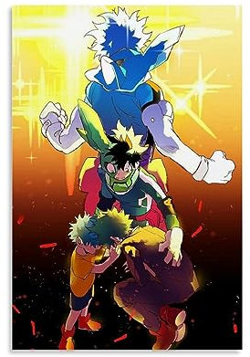 Anime Izuku DekuCanvas-Poster, dekoratives Gemälde, Leinwand-Wandposter und Kunstdruck, modernes Familienschlafzimmer-Dekor-Poster, 20 x 30 cm