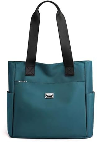 YXQSED Nylon Shopper Damen, Leicht Multi-Tasche Handtasche Wasserdicht Groß Umhängetasche Blau