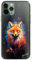 SmartGiftShop British birds Woodland Animals Case OIL Palette Knife Art CLEAR Phone Cover Case Exclusive Artwork for iPhone 12 Pro - Fox A