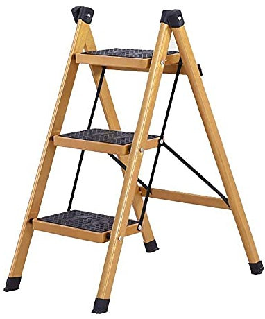 KAZUP Leitern Teleskopleiter Tragbare zusammenklappbare Hocker, multifunktionaler zusammenklappbarer Leiterhocker Metallpedal Tritthocker Stuhl Heimleiter Aufsteigende Leiter Tritthocker Slip Einf