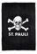 FC St. Pauli - Totenkopf - Fleecedecke Kuscheldecke Decke schwarz, 200x150 cm