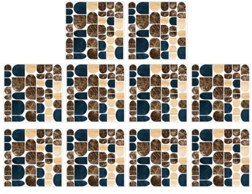 DECHOUS 10pièces Autocollants Muraux Marbre Autocollants De Carrelage Auto-adhésifs Pour Cuisine Et Salle De Bains Décoration Élégante Et Facile à Installer