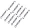 CNCYEAH 10 Stück M4 Spannschloss, 304 Edelstahl Spannschloss, Verstellbare Haken Und Öse Drahtspanner für Sonnensegel Spanner Edelstahl Seilsystem Gartendraht Zaunspanner
